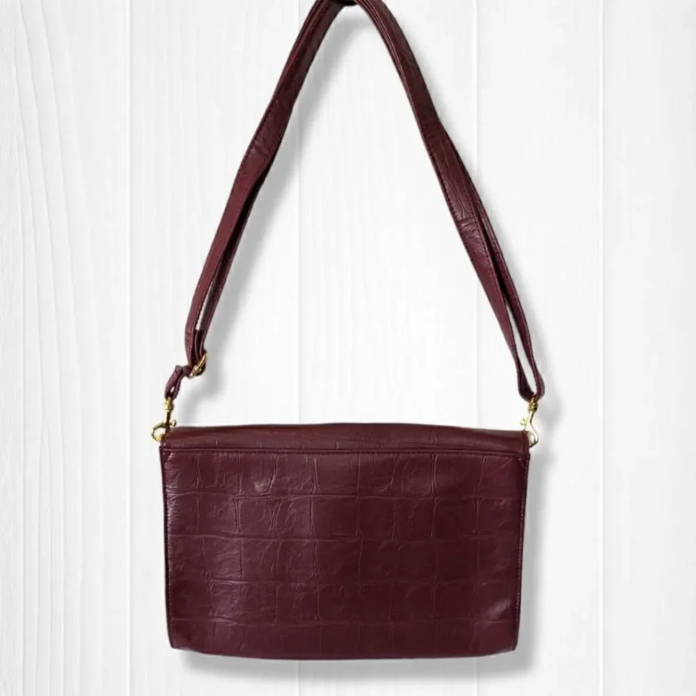 Mark Womens Clutch with Attachable Adjustable Strap Sling Bag Flap Closure Maroo